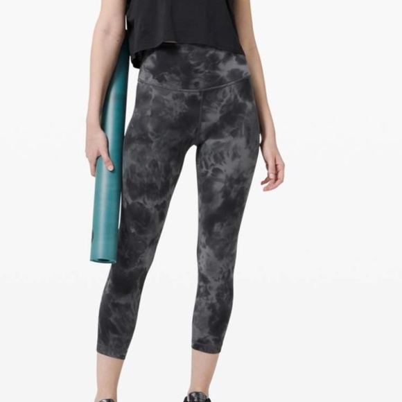 Lululemon Align Crop 21" *Diamond Dye Diamond Dye Pitch Grey Graphite Grey - Picture 1 of 5